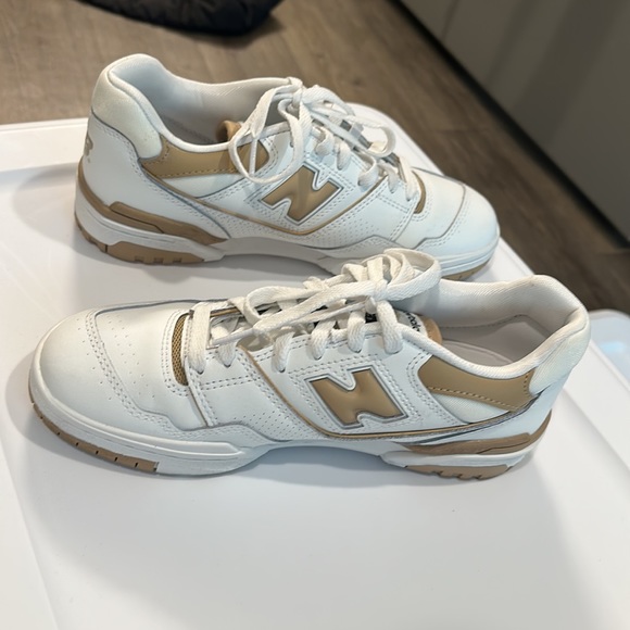 New Balance 550s, white/tan, size 8, worn once. - Picture 4 of 4
